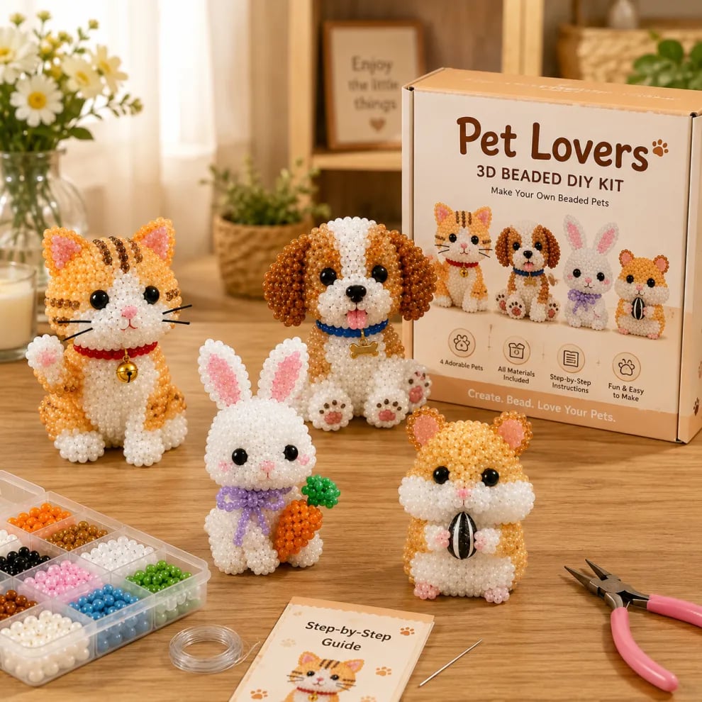 Dlosyvo® 🔥Hot Sale - 50% OFF🔥🏆Limited Time Sale 49% OFF🧵✨Petite 3D Beaded Animal Craft Kit