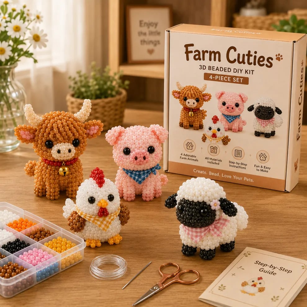 Dlosyvo® 🔥Hot Sale - 50% OFF🔥🏆Limited Time Sale 49% OFF🧵✨Petite 3D Beaded Animal Craft Kit