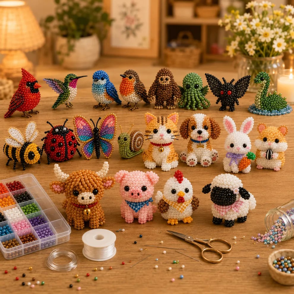 Dlosyvo® 🔥Hot Sale - 50% OFF🔥🏆Limited Time Sale 49% OFF🧵✨Petite 3D Beaded Animal Craft Kit