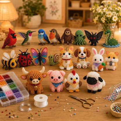 Dlosyvo® 🔥Hot Sale - 50% OFF🔥🏆Limited Time Sale 49% OFF🧵✨Petite 3D Beaded Animal Craft Kit