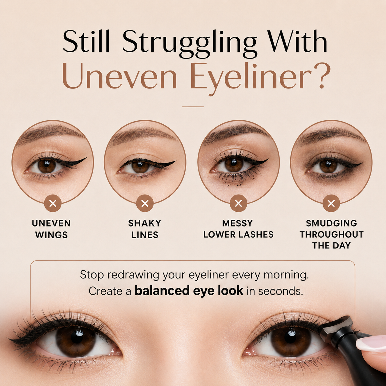🔥2026 New Arrival🔥3-in-1 Eyeliner and Lower Lash Stamp Kit  Dlosyvo ®