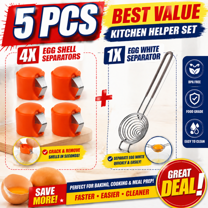🔥🔥🔥Limited-time 😮‍💨 Buy 1 Get 1 Free ！！！🍳 Quick Egg Cracker Tool – Open Hundreds Of Eggs Faster & Cleaner 🔥