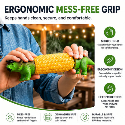 Dlosyvo® Dinosaur Corn Cob Holders