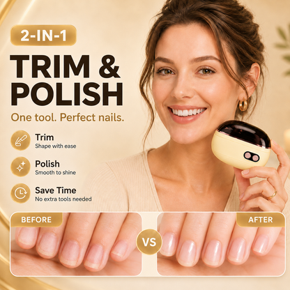 ✂️ LIMITED-TIME 50% OFF!! 💅 2-in-1 Smart Electric Nail Clipper & Polisher 🌟
