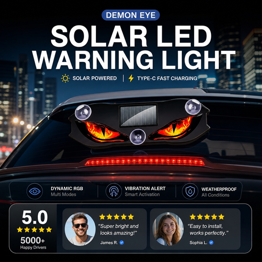 🚗🔆 Solar-Powered LED Car Warning Light – 50% OFF! Solar-powered, weatherproof, automatic activation at dark – for more safety on the roadside. 🔥🛡️ Dlosyvo®