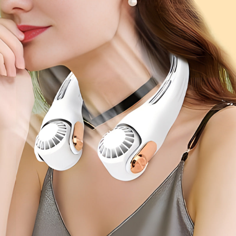 Dlosyvo® 🥳2026 HOT SALE🥳💞50K+ SOLD!🍃 Neck Air Conditioner Fan – Ultra‑quiet, 360° rotating, 3 speeds. Hands‑free cooling, long battery. Summer essential! 😎🌬️