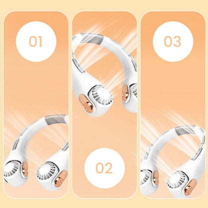 Dlosyvo® 🥳2026 HOT SALE🥳💞50K+ SOLD!🍃 Neck Air Conditioner Fan – Ultra‑quiet, 360° rotating, 3 speeds. Hands‑free cooling, long battery. Summer essential! 😎🌬️