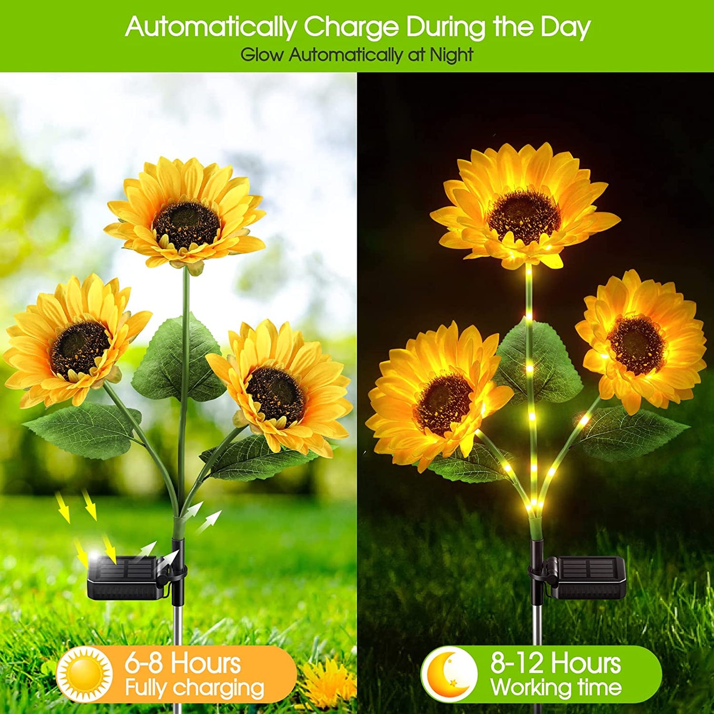 Dlosyvo®🌻Sunflower Solar Garden Stake Led Lights — Buy 2 Get 1 Free