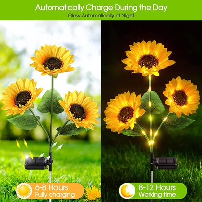 Dlosyvo®🌻Sunflower Solar Garden Stake Led Lights — Buy 2 Get 1 Free