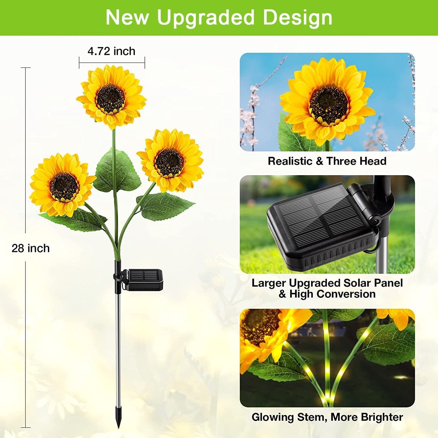 Dlosyvo®🌻Sunflower Solar Garden Stake Led Lights — Buy 2 Get 1 Free