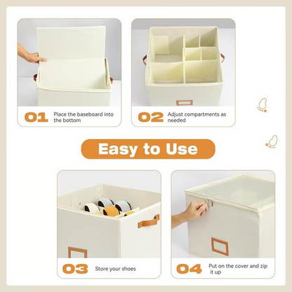 Dlosyvo® 🔥Oxford Fabric Foldable Design Shoe Organizer, Storage Box