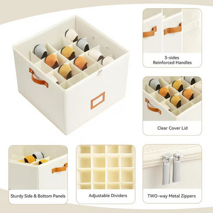 Dlosyvo® 🔥Oxford Fabric Foldable Design Shoe Organizer, Storage Box