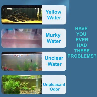 Dlosyvo® 🐠 BUY 1 GET 1 FREE! ✨ AQUARIUM CLARIFYING SHEETS - Crystal Clear Water in 24 Hours, Removes Odors and Impurities, Safe for All Fish and Plants 🌿🔮