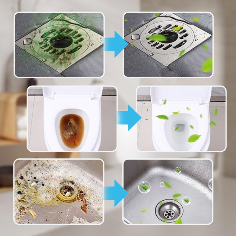 🥳Last Day Buy 1 Get 1 Free!!🫧💞Powerful Cleaning Effervescent Tablets for Pipe, Fast Dissolve Hair Grease Clogs, Deodorizing Antibacterial Pipe Cleaner for Sink Toilet Floor Drain