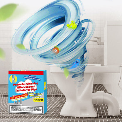 🥳Last Day Buy 1 Get 1 Free!!🫧💞Powerful Cleaning Effervescent Tablets for Pipe, Fast Dissolve Hair Grease Clogs, Deodorizing Antibacterial Pipe Cleaner for Sink Toilet Floor Drain
