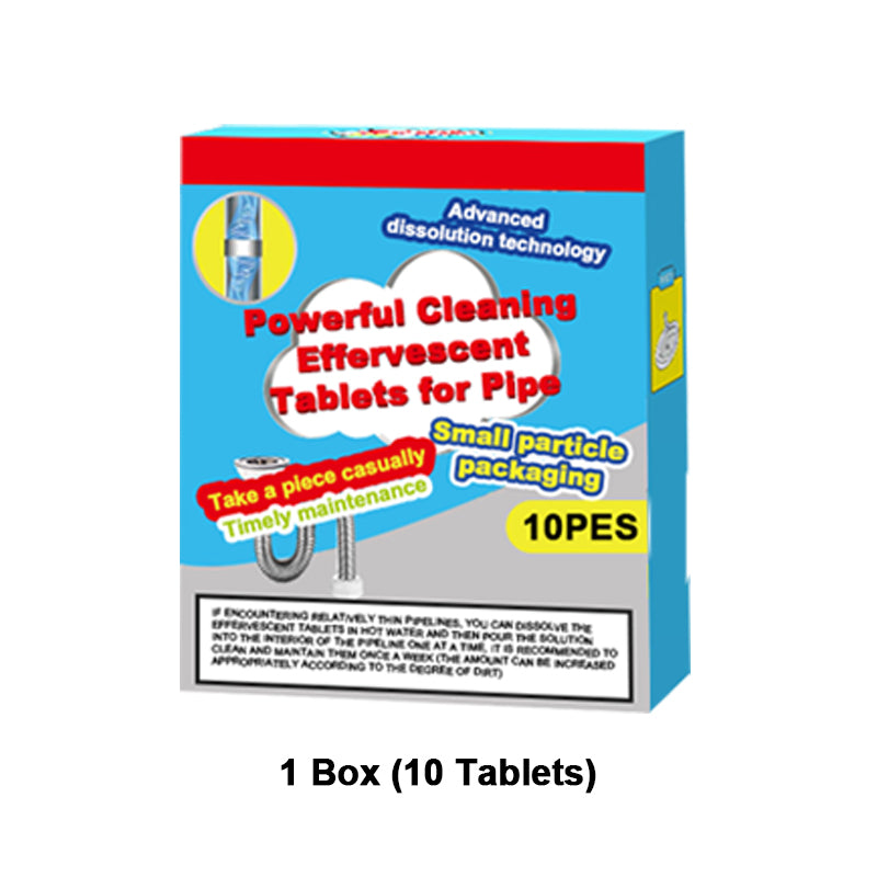 🥳Last Day Buy 1 Get 1 Free!!🫧💞Powerful Cleaning Effervescent Tablets for Pipe, Fast Dissolve Hair Grease Clogs, Deodorizing Antibacterial Pipe Cleaner for Sink Toilet Floor Drain