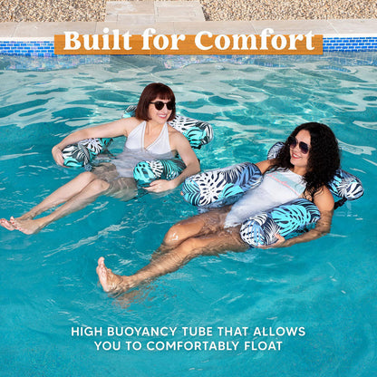 Dlosyvo®💎 -50% ON INFLATABLE POOL FLOATING CHAIR! 💎 Tropical Leaf Design, Ultra-Lightweight & Puncture-Resistant PVC ✨