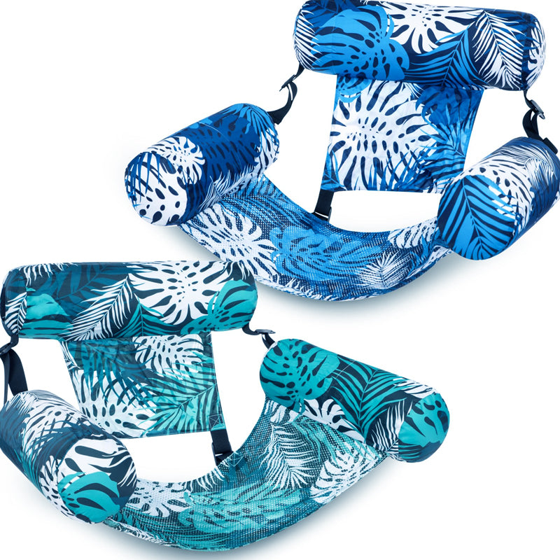 Dlosyvo®💎 -50% ON INFLATABLE POOL FLOATING CHAIR! 💎 Tropical Leaf Design, Ultra-Lightweight & Puncture-Resistant PVC ✨
