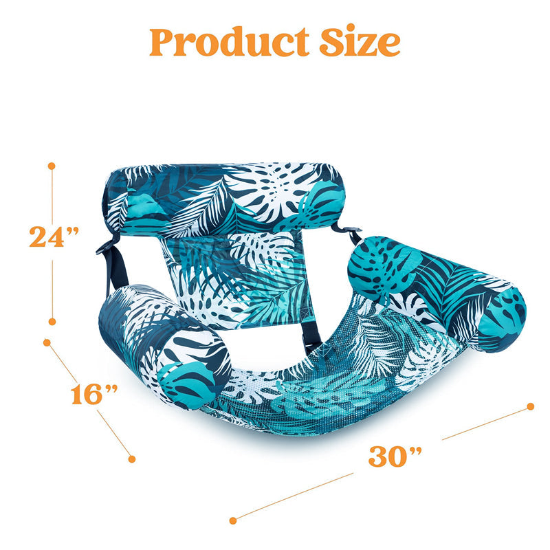 Dlosyvo®💎 -50% ON INFLATABLE POOL FLOATING CHAIR! 💎 Tropical Leaf Design, Ultra-Lightweight & Puncture-Resistant PVC ✨