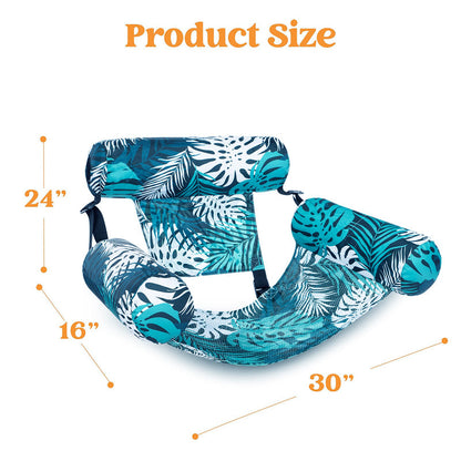 Dlosyvo®💎 -50% ON INFLATABLE POOL FLOATING CHAIR! 💎 Tropical Leaf Design, Ultra-Lightweight & Puncture-Resistant PVC ✨