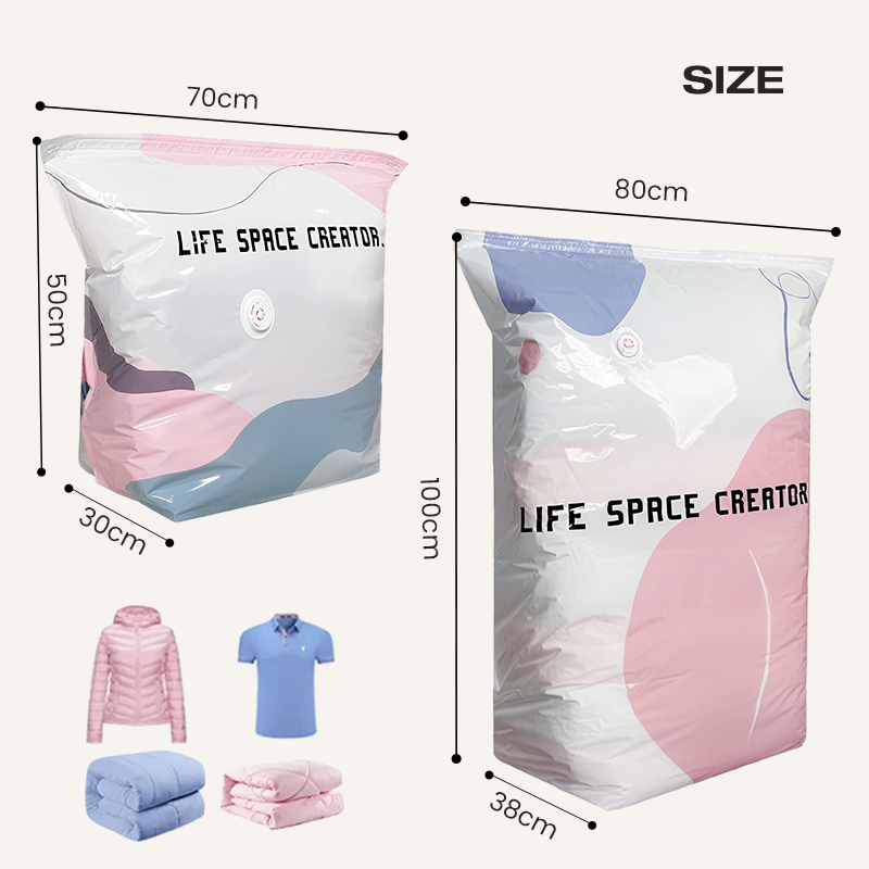 Dlosyvo®🧳💨 40% OFF! No‑Pump Vacuum Storage Bags – Press & seal, no pump needed. Saves 80% space, keeps clothes dry & dust‑free. Perfect for bulky bedding & off‑season gear. 🛏️🗄️