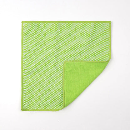 🧽✨Dual-Sided Microfiber & Mesh Cleaning Cloth💧—Instant removes Grease, Water Marks, Fingerprints & Dust | Dlosyvo®