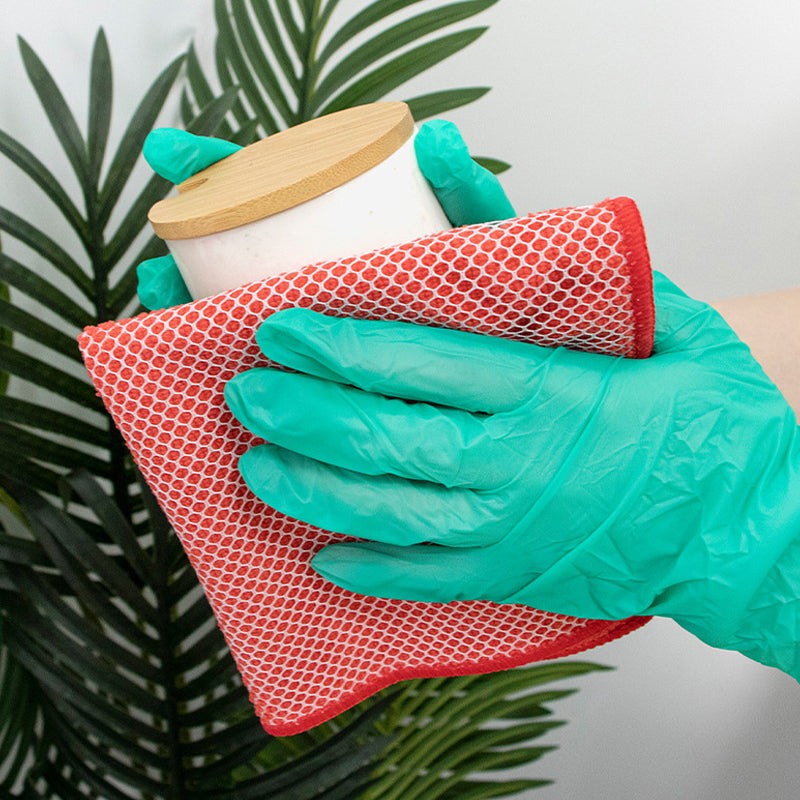🧽✨Dual-Sided Microfiber & Mesh Cleaning Cloth💧—Instant removes Grease, Water Marks, Fingerprints & Dust | Dlosyvo®