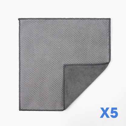 🧽✨Dual-Sided Microfiber & Mesh Cleaning Cloth💧—Instant removes Grease, Water Marks, Fingerprints & Dust | Dlosyvo®