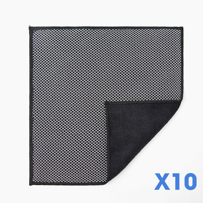 🧽✨Dual-Sided Microfiber & Mesh Cleaning Cloth💧—Instant removes Grease, Water Marks, Fingerprints & Dust | Dlosyvo®
