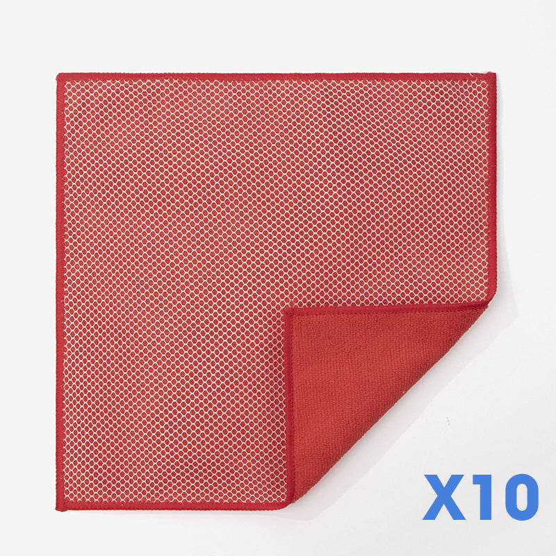 🧽✨Dual-Sided Microfiber & Mesh Cleaning Cloth💧—Instant removes Grease, Water Marks, Fingerprints & Dust | Dlosyvo®