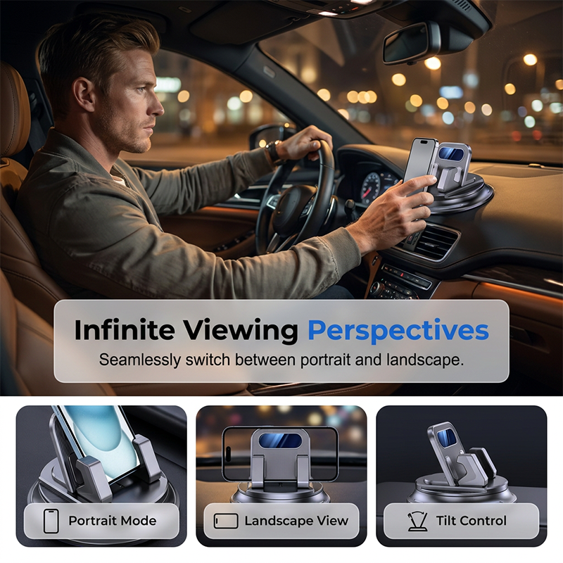 upsell Dlosyvo®  🚗 40% OFF NOW!📱 Rotating Dashboard Car Phone Holder – 360° Adjustable & Anti-Slip – Hands-Free Phone Mount 🛡️