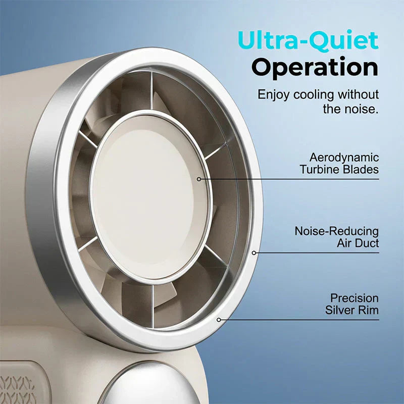 Dlosyvo®🥳2026 HOT SALE🥳50K+ SOLD!❄️  Turbo Handheld Fan – 16900 RPM, 6 speeds, LED display. 3000mAh battery, 10.7hrs cooling. Pocket‑sized power!