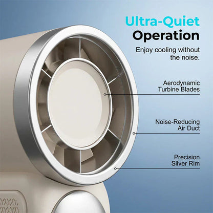 Dlosyvo®🥳2026 HOT SALE🥳50K+ SOLD!❄️  Turbo Handheld Fan – 16900 RPM, 6 speeds, LED display. 3000mAh battery, 10.7hrs cooling. Pocket‑sized power!