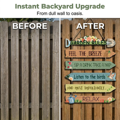 Dlosyvo®⏳Limited-time 43% off⏰Rustic Wooden Garden Hanging Sign Wall Decor Plaque🏡🪧
