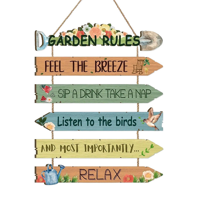 Dlosyvo®⏳Limited-time 43% off⏰Rustic Wooden Garden Hanging Sign Wall Decor Plaque🏡🪧