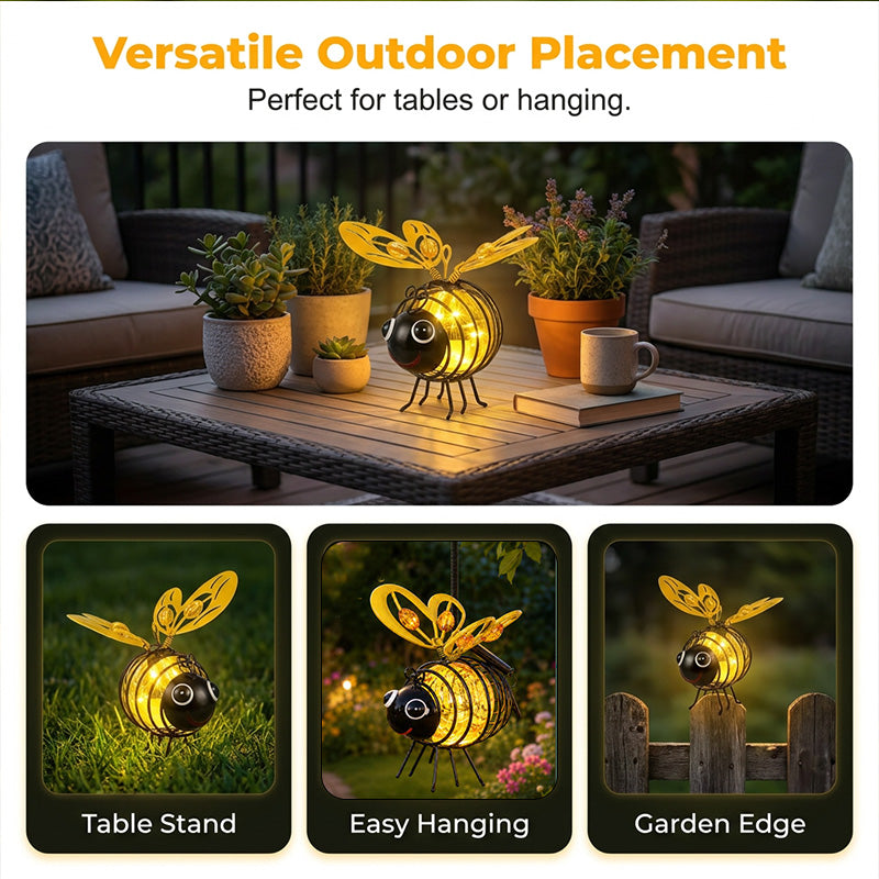 Dlosyvo® 🐝Outdoor Hanging Solar Bee Light - Perfect Gift For Plant Lovers Moms Or Literally Anyone Who Smiles❤️