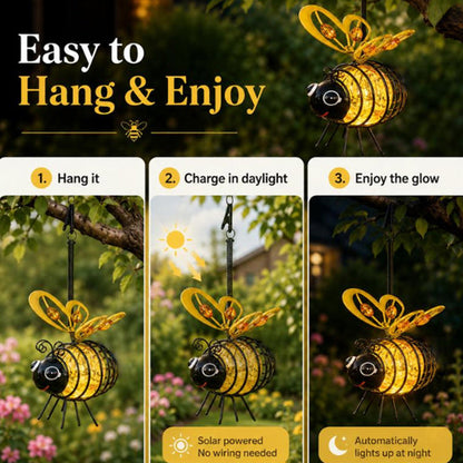 Dlosyvo® 🐝Outdoor Hanging Solar Bee Light - Perfect Gift For Plant Lovers Moms Or Literally Anyone Who Smiles❤️