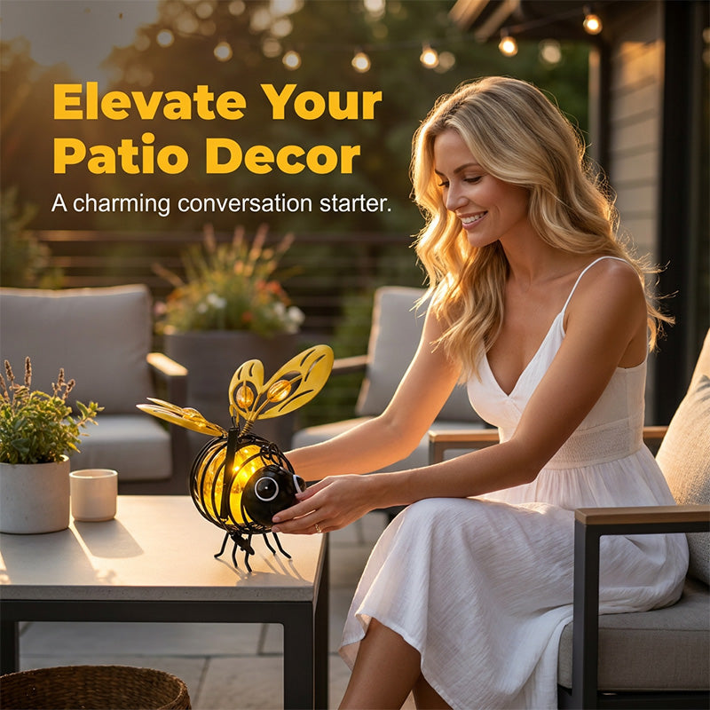 Dlosyvo® 🐝Outdoor Hanging Solar Bee Light - Perfect Gift For Plant Lovers Moms Or Literally Anyone Who Smiles❤️