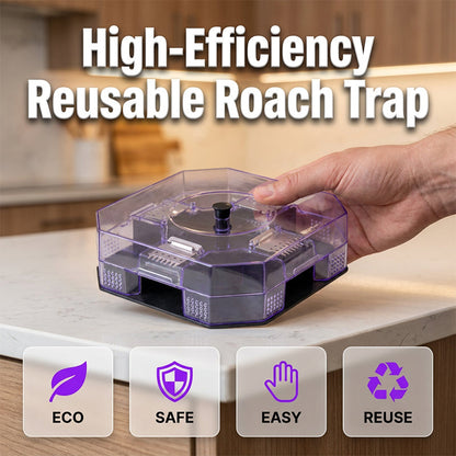 ⏳Time-Limited Special⏰ Reusable Roach Trap – Physical capture, no toxic sprays. One‑way doors, easy to check & clean. Safe for homes with kids & pets! 🏠✨