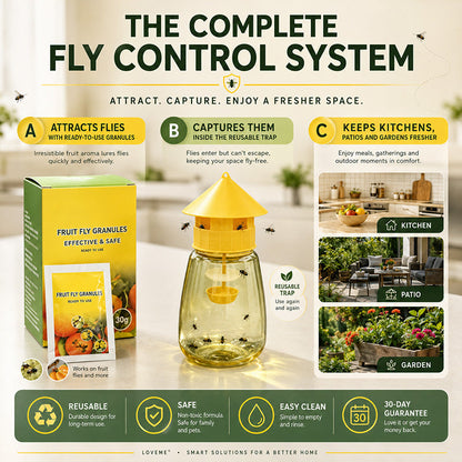 Indoor and Outdoor Hanging Fly Trap Dlosyvo®