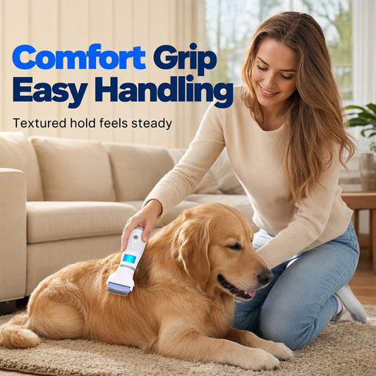🥳2026 HOT SALE🥳💞50K+ SOLD!🐾⚡ 50% OFF! Electric Flea Comb for Pets – Vacuum suction + fine stainless teeth, chemical‑free flea removal. Gentle on coat, easy to clean – a must for pet parents! 🛡️✨Dlosyvo®