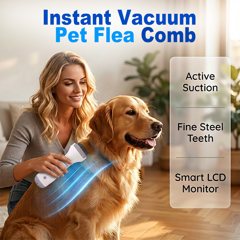 🥳2026 HOT SALE🥳💞50K+ SOLD!🐾⚡ 50% OFF! Electric Flea Comb for Pets – Vacuum suction + fine stainless teeth, chemical‑free flea removal. Gentle on coat, easy to clean – a must for pet parents! 🛡️✨Dlosyvo®