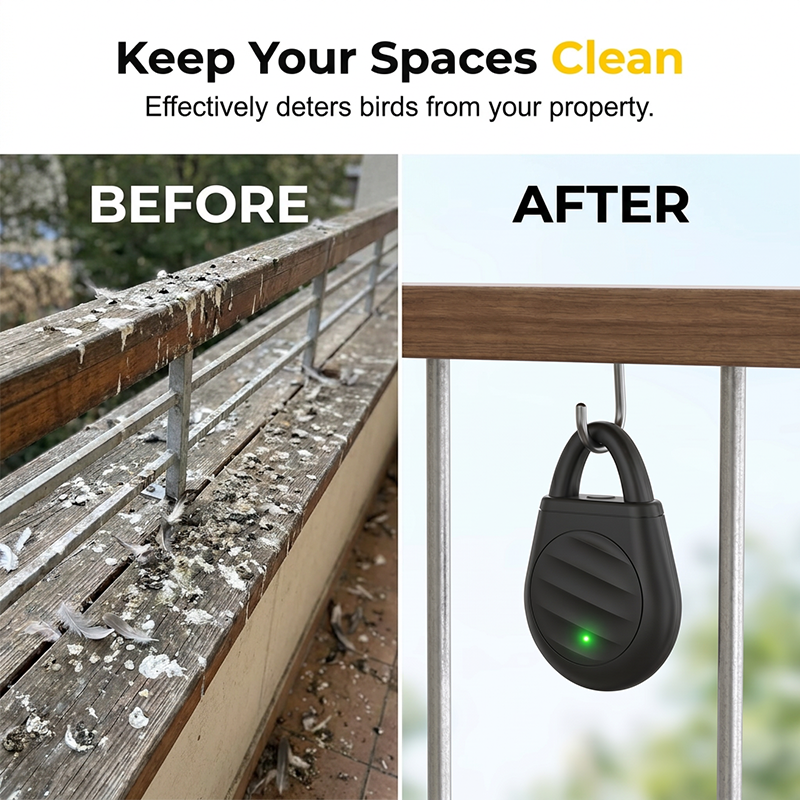 upsell Dlosyvo® 🐦Portable Ultrasonic Bird Repellent Keychain| 🐦‍⬛Prevent bird droppings; protect fruits, vegetables, food, and lawns