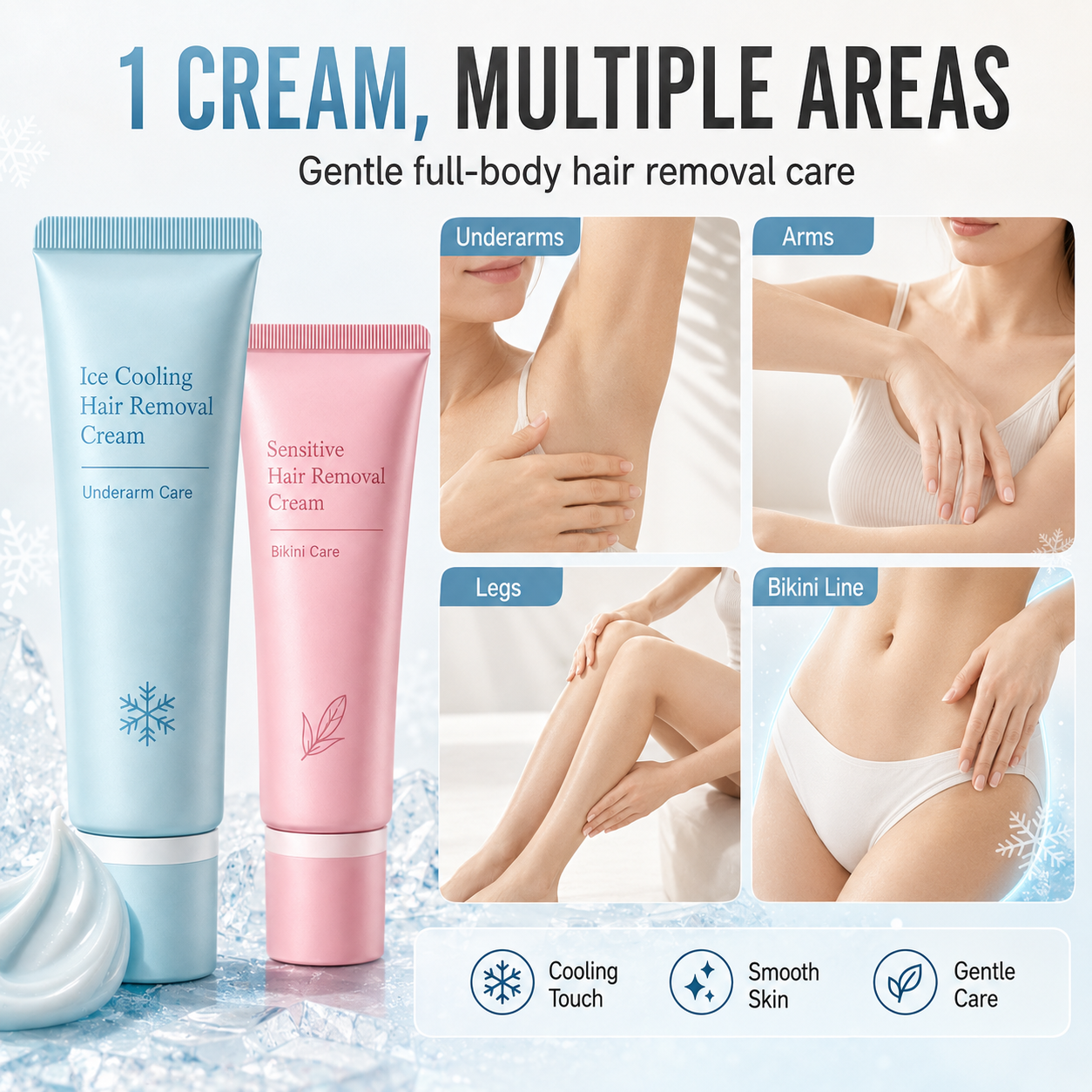 upsell Dlosyvo® Professional Hair Removal Cream|Convenient At‑Home Hair Removal for Sensitive Zones, Skip Razors & Painful Waxing